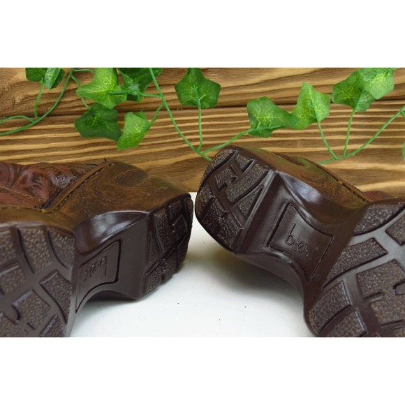 Born concept Size 8 M Brown Clog Shoes Leather Women‎ - Picture 9 of 9